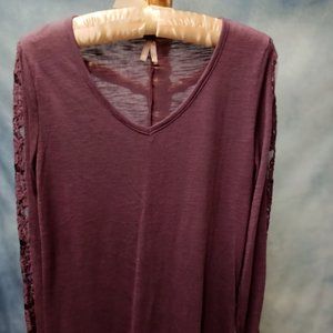 Vanity women’s eggplant-colored tunic, medium